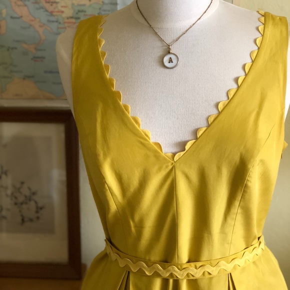 Anthro BHLDN Calliope Mustard Dress by Hitherto - Picture 5 of 8